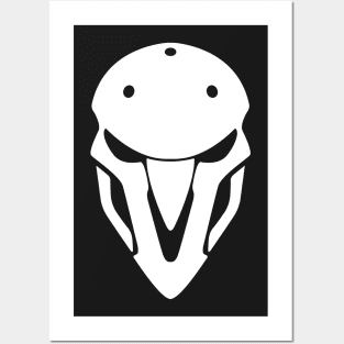 Minimalist Reaper Mask Posters and Art